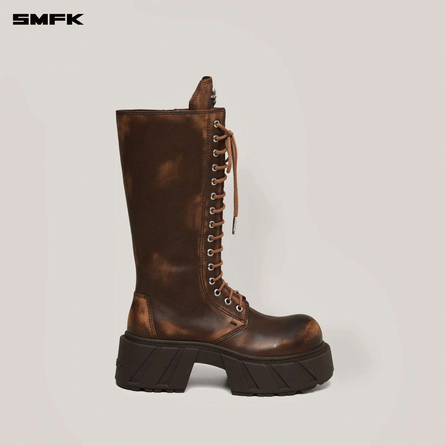 FUTURE MIRAGE LEATHER RIDER HIGH BOOTS PATINA WILD HORSE BROWN PATINA