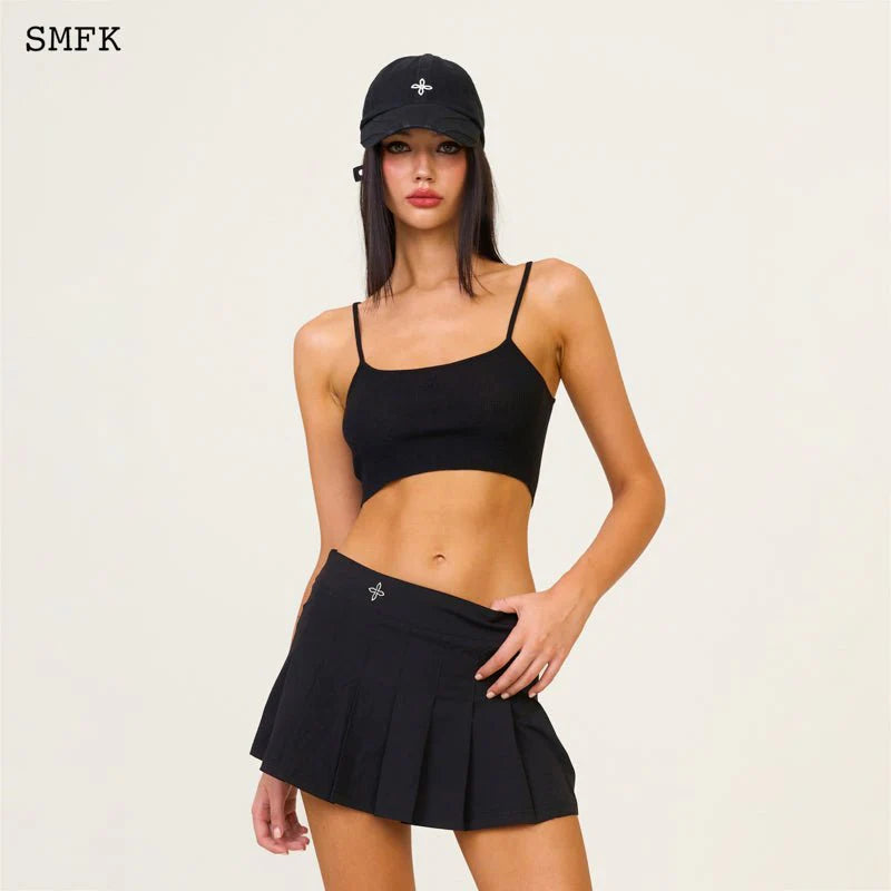 Compass Classic Cross Chain Baseball Cap In Black