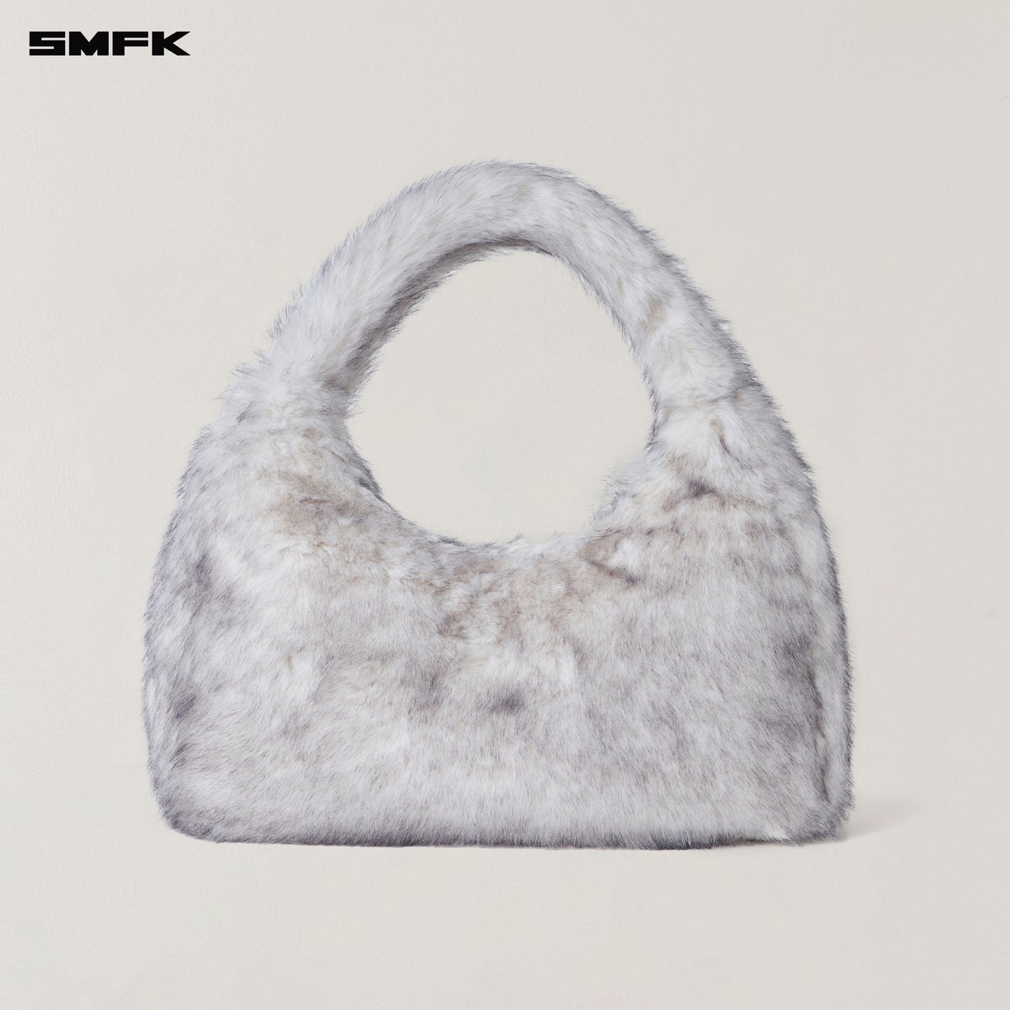 COMPASS COBBLE FURRY BAG/LARGE/ ARCTIC FOX WHITE