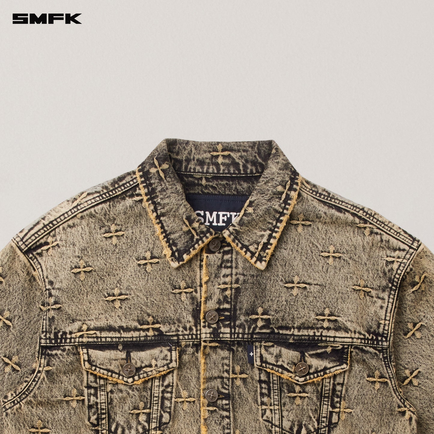 Ancient Myth Storm Garden Oversized Denim Jacket/ Garden Yellow