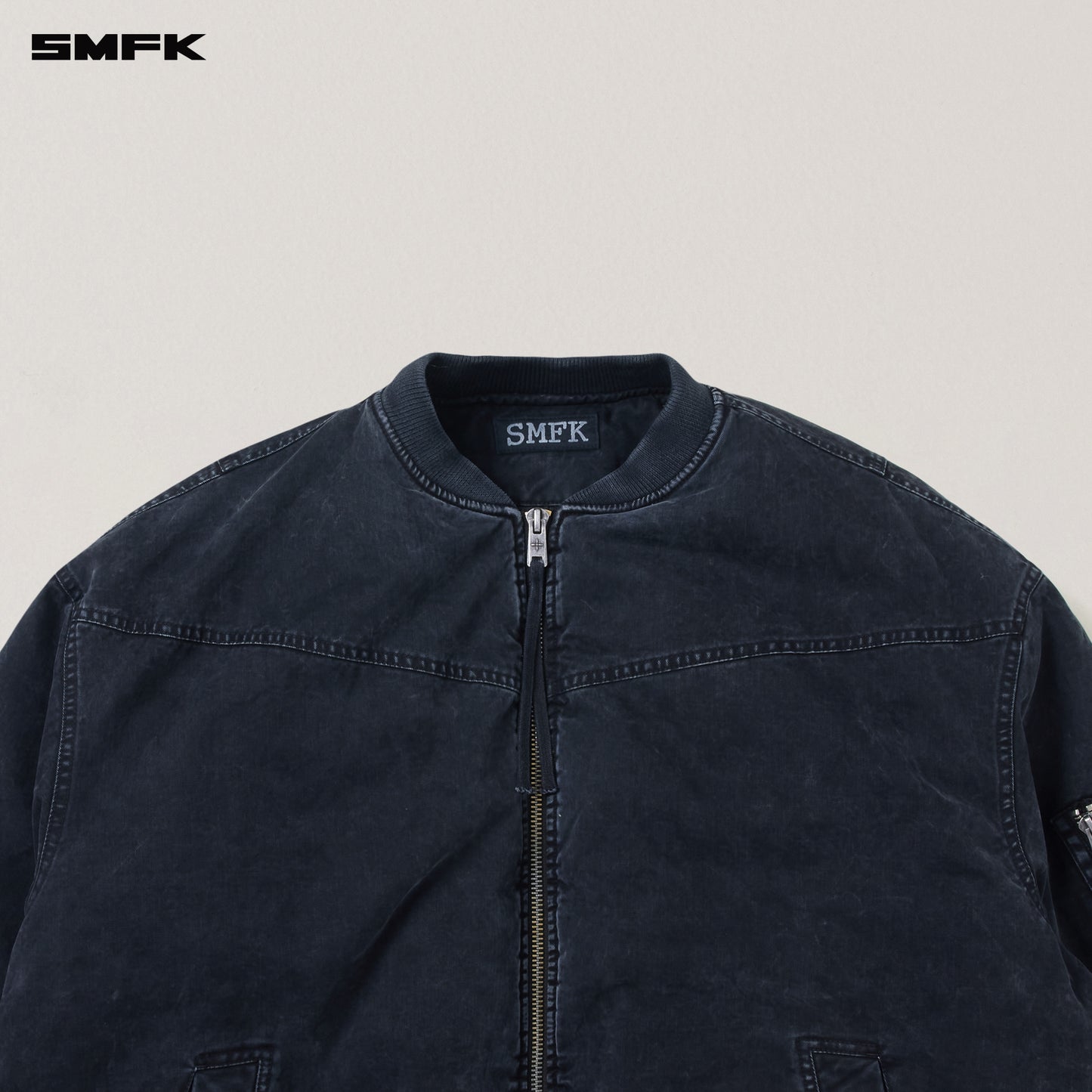 VINTAGE VANISH STORM DYE MASSIVE PILOT JACKET/STONE WASH/ VANISH BLACK