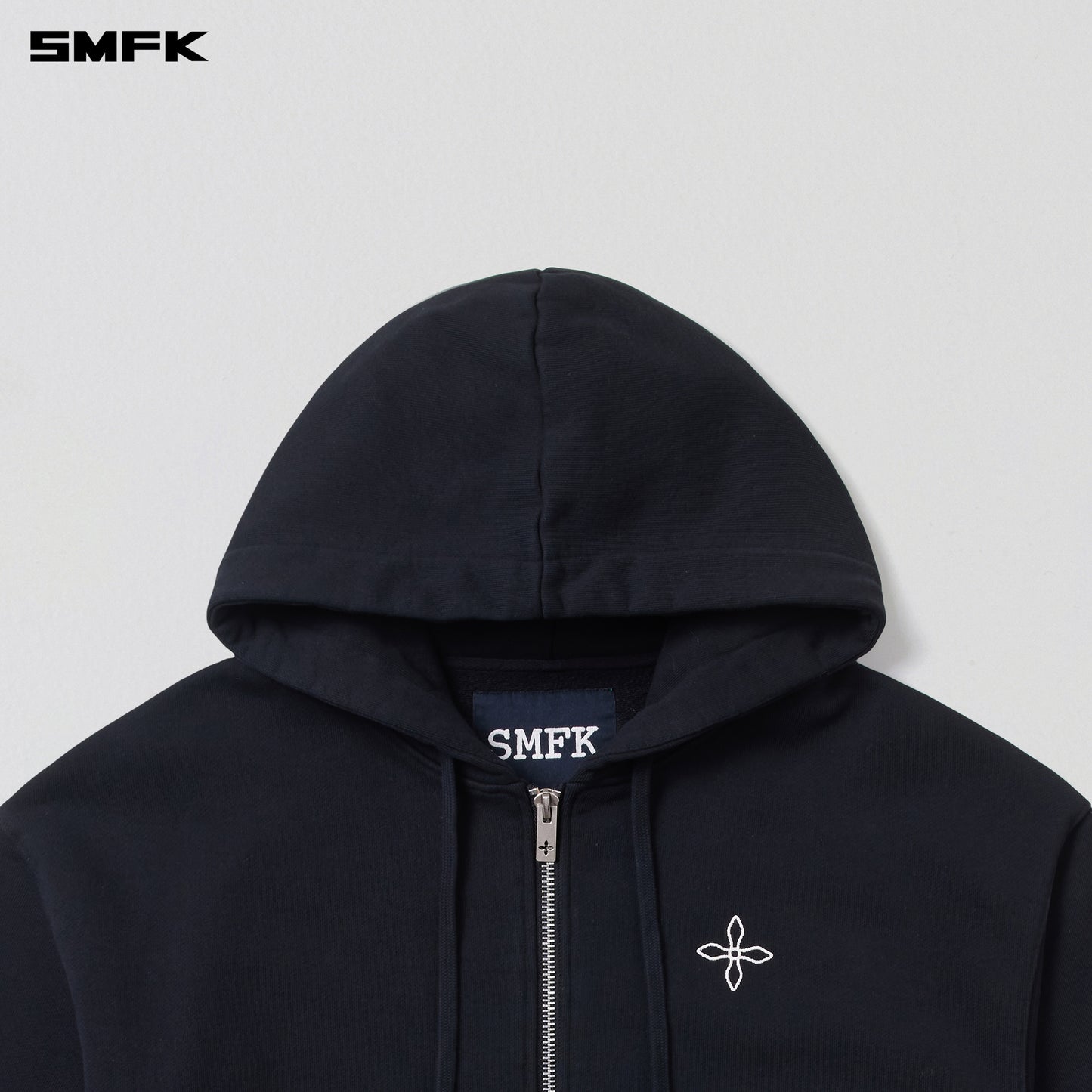 COMPASS MODE LOOSE ZIP HOODIE/ WILD BLACK