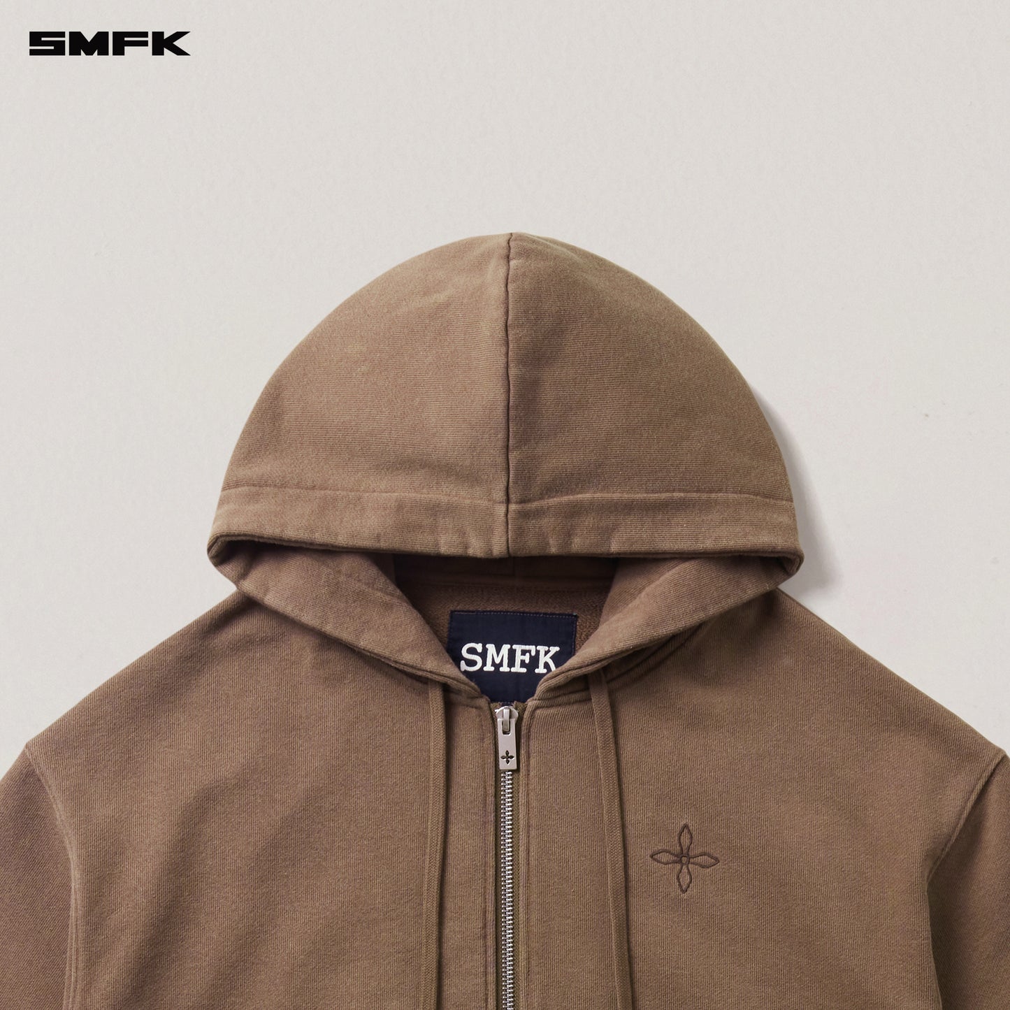 COMPASS MODE LOOSE ZIP HOODIE/ WILD HORSE BROWN