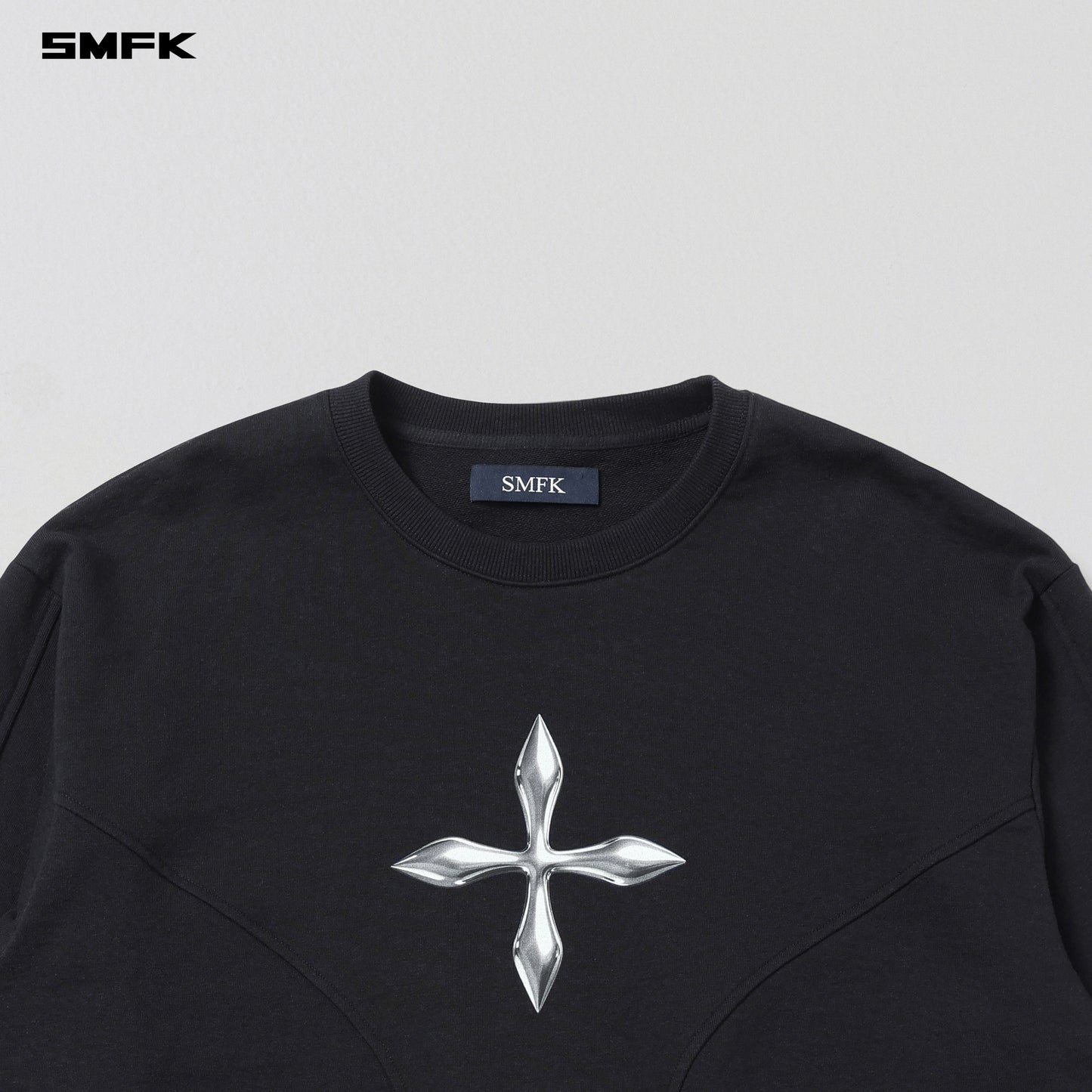 FUTURE REFLECTION MASSIVE PULLOVER/COTTON+WOOL - WILD BLACK