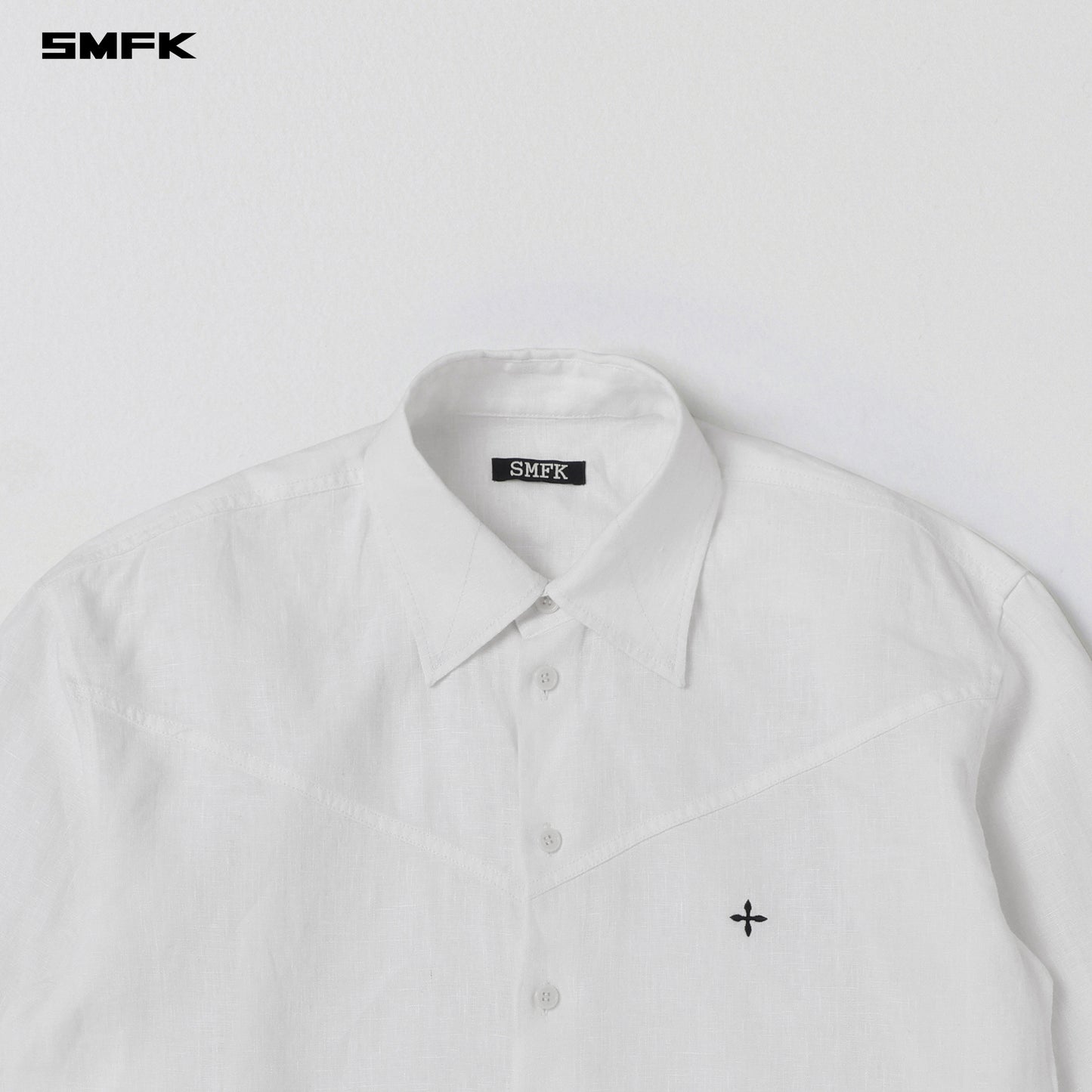 COMPASS ROVE SHIRT/LINEN - CLOUD WHITE