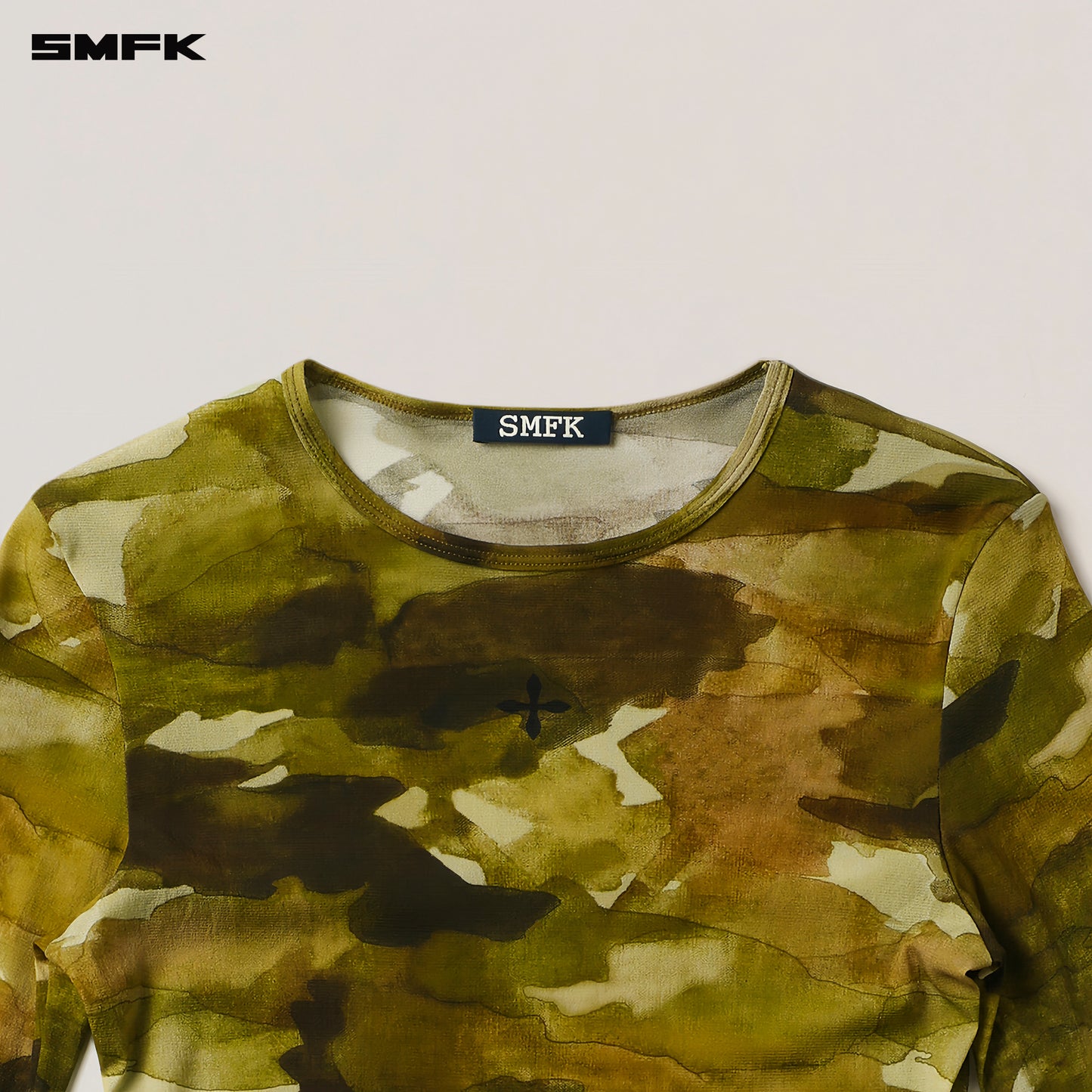 VINTAGE CHINESE INK CAMOUFLAGE LONG SLEEVE PULLOVER / CHINESE INK CAMOUFLAGE