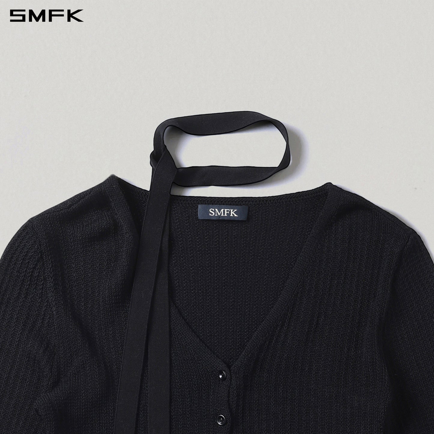 MYTH SIREN SHORT KNIT CARDIGAN/TENCEL+SILK