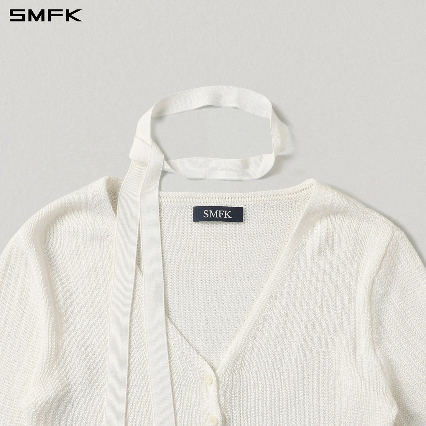 MYTH SIREN SHORT KNIT CARDIGAN/TENCEL+SILK