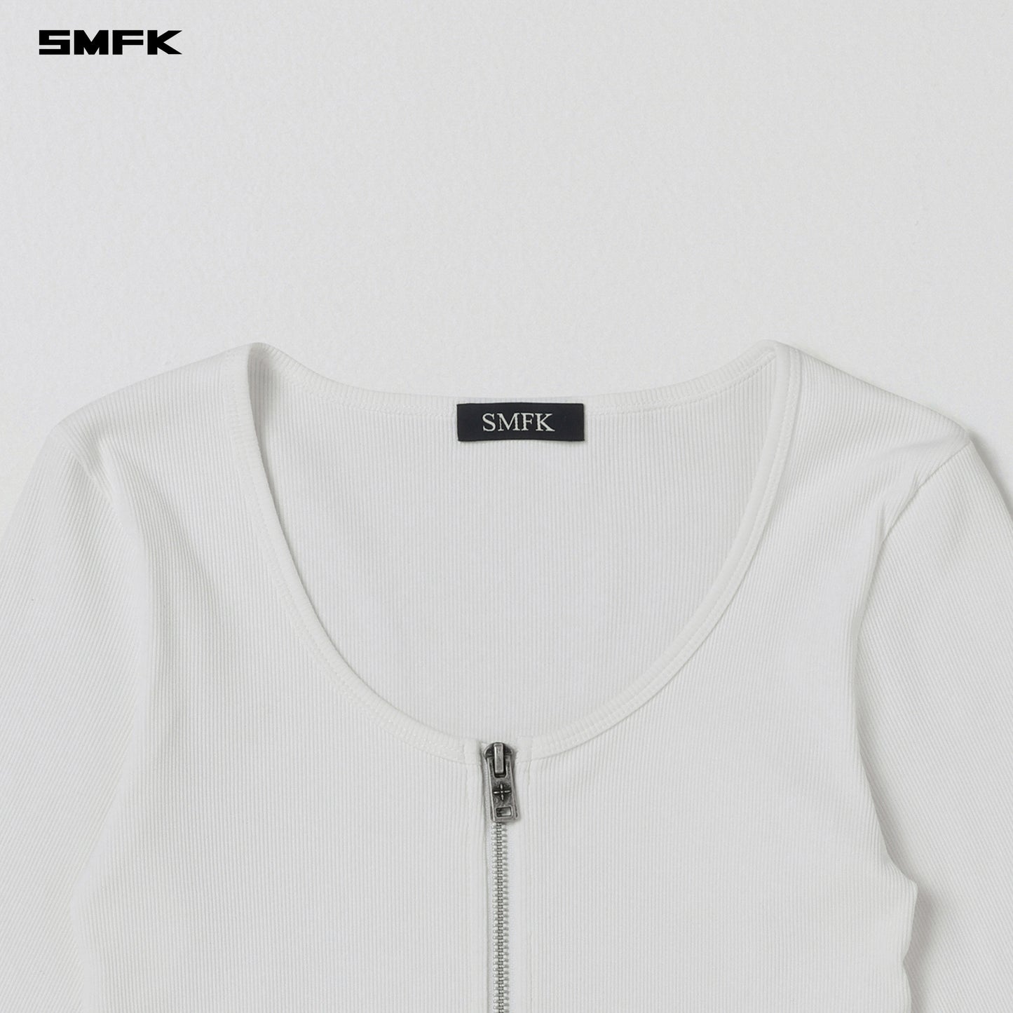 VINTAGE NOMADIC SLIM ZIP PULLOVER/LONG-STAPLE COTTON CLOUD WHITE
