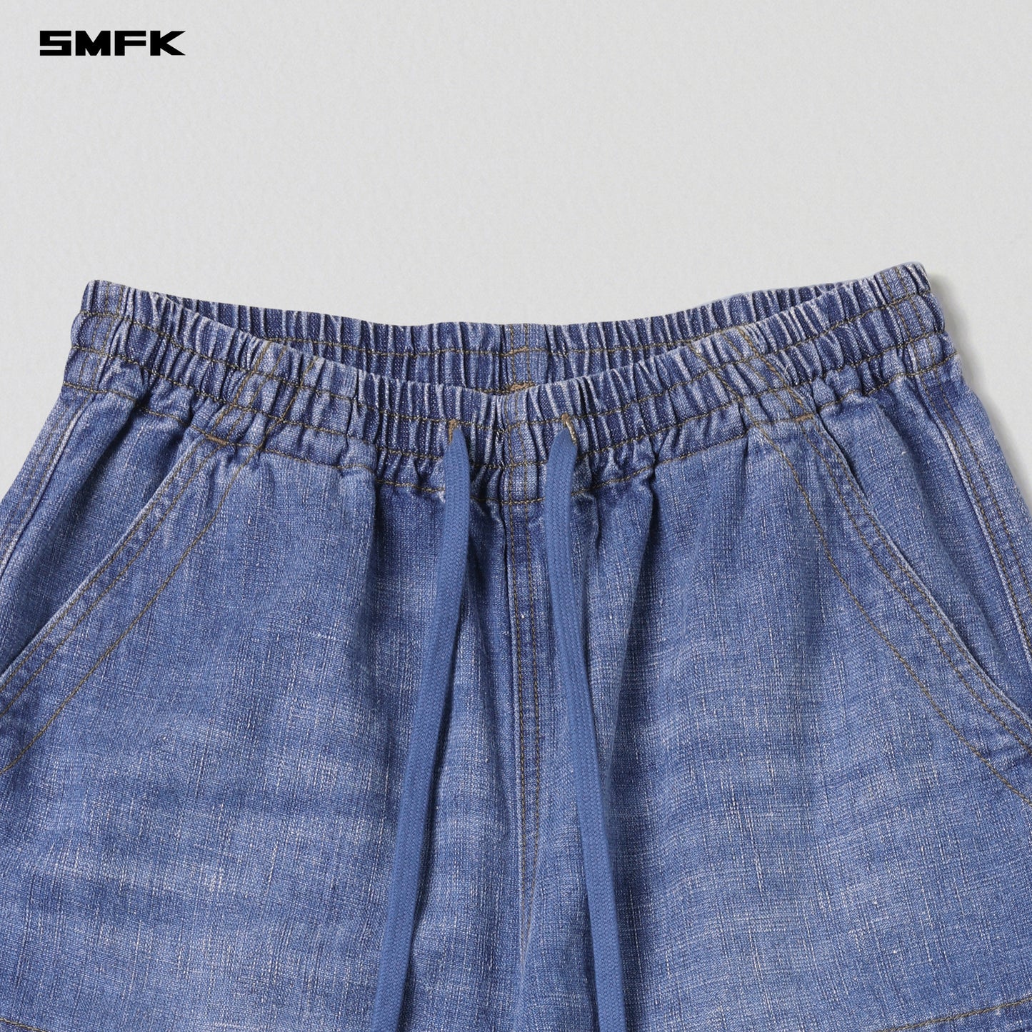 COMPASS ROVE STR SPORTS PANTS/LINEN COTTON JEANS BLUE