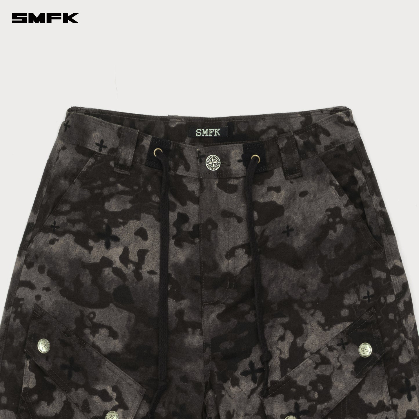 Compass Black Camo Garden Travel Hiking Pants Black Camo Garden