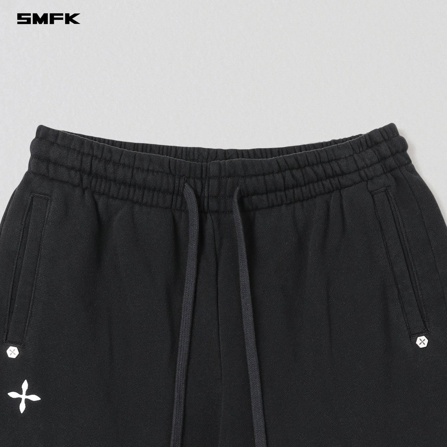 PERMANENT SLIM FLARED PANTS/COTTON+WOOL - WILD BLACK