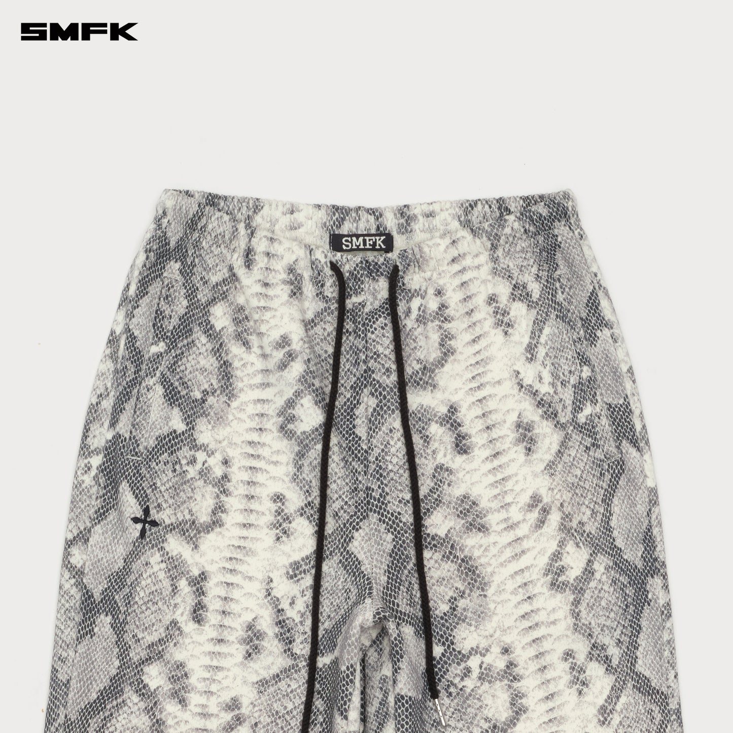 Compass Cross Classic Flared Sweatpants White Snake