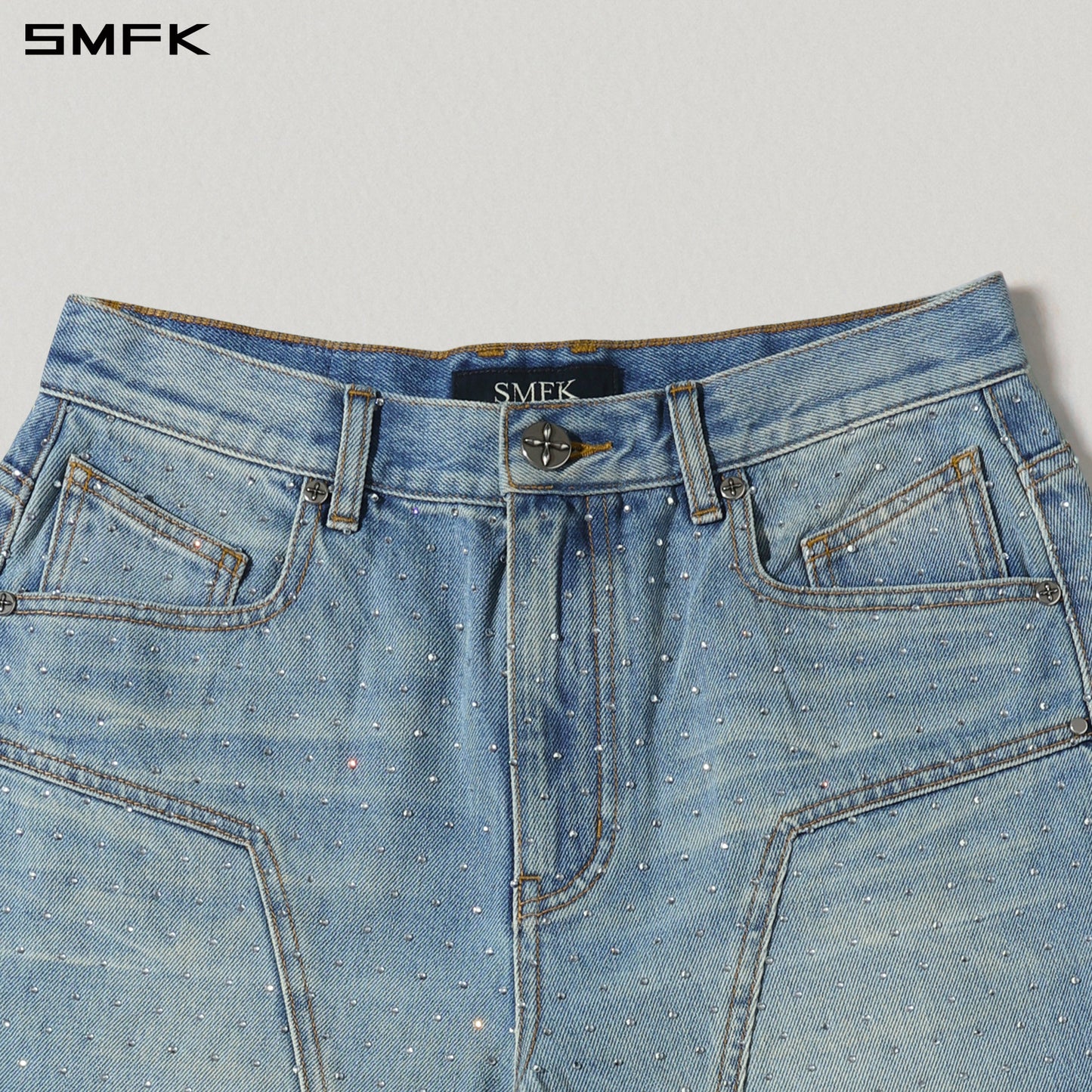 MIRAGE MODE DIAMOND STRT DENIM PANTS/COTTON/W DENIM BLUE DIAMOND