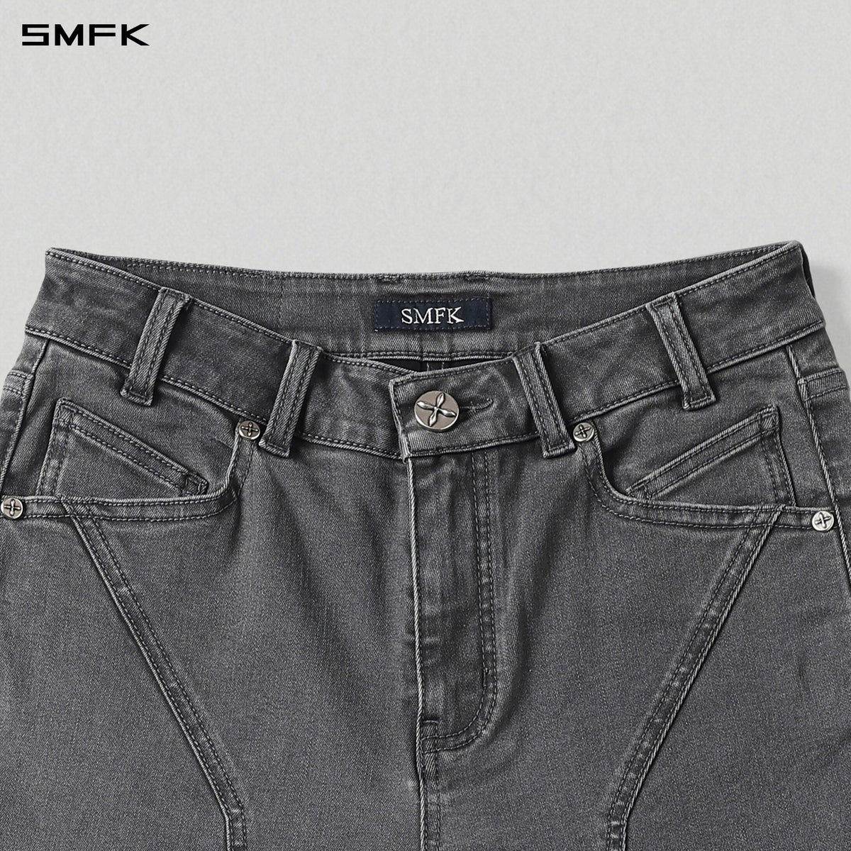 MIRAGE UPSIDE-DOWN DENIM PANTS/COTTON+T400SPANDEX/W