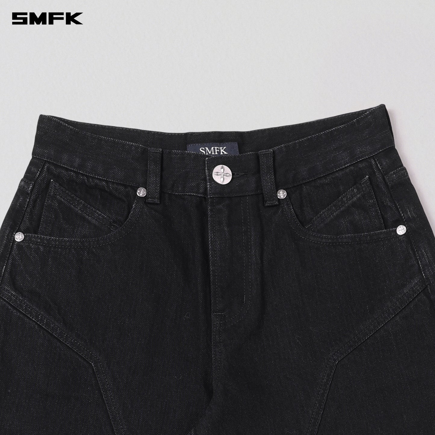 WILD MIRAGE LOOSE STRT DENIM PANTS/COTTON