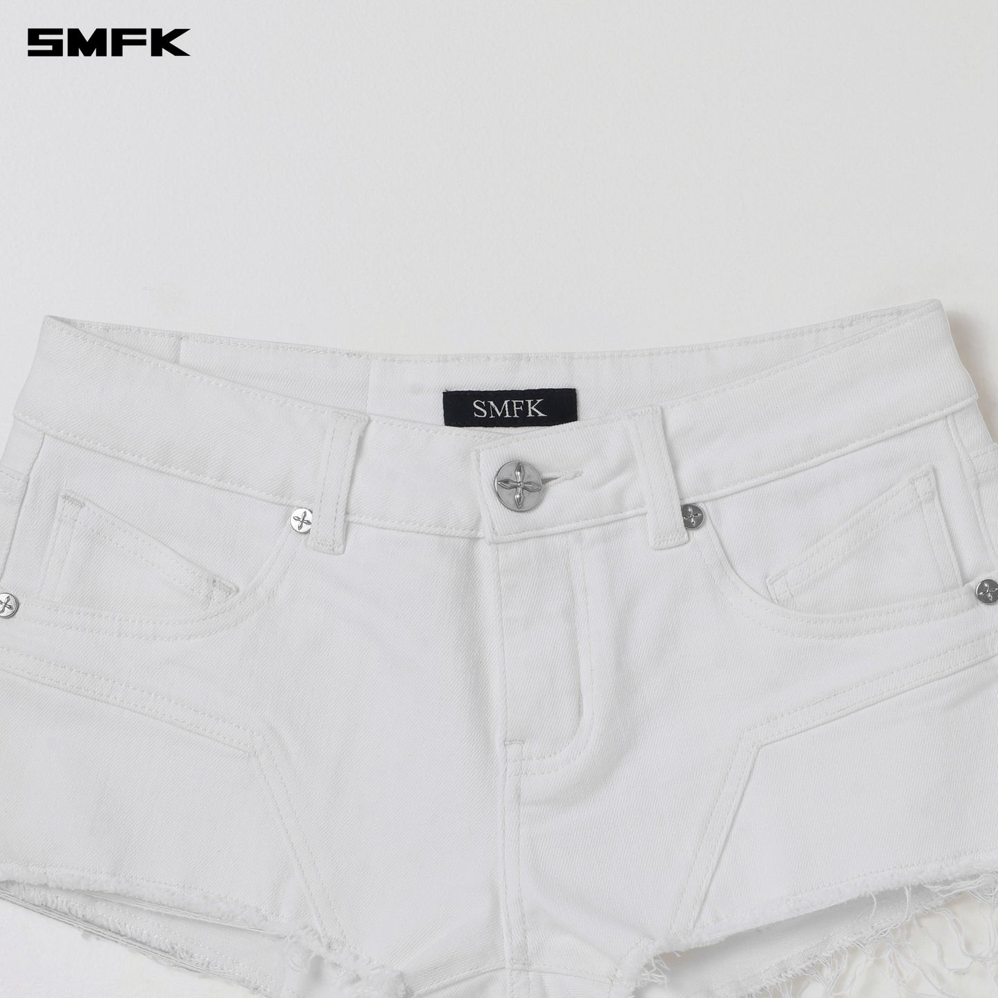 WILD MIRAGE SKINNY DENIM SHORTS/E-COTTON
