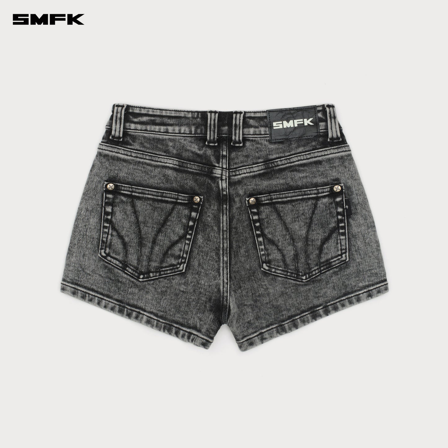COMPASS DANCER Cross Classic Dance Company Denim Shorts Dusty Gray