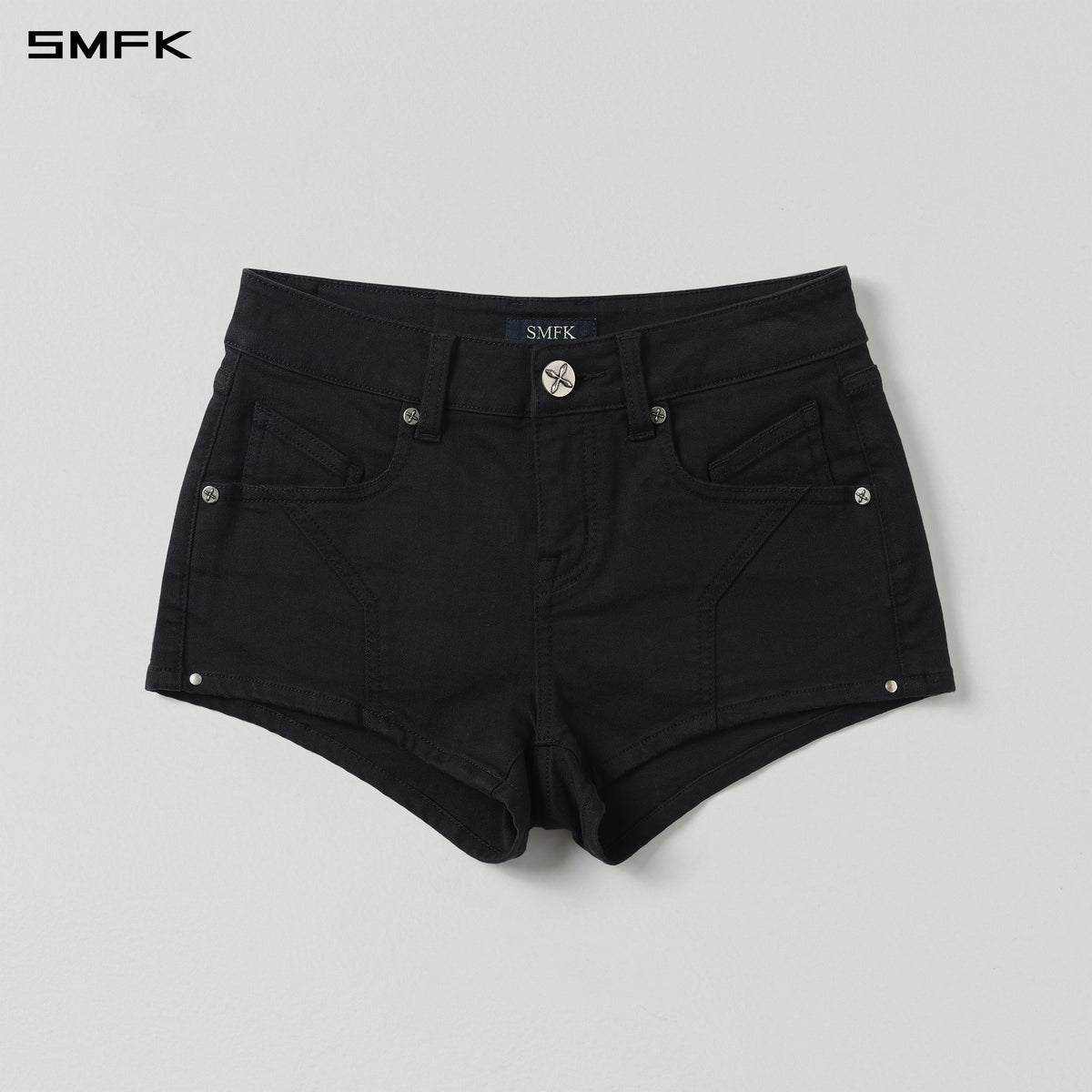 MIRAGE PRISM LOW WAIST DENIM SHORTS/E-COTTON INK BLACK