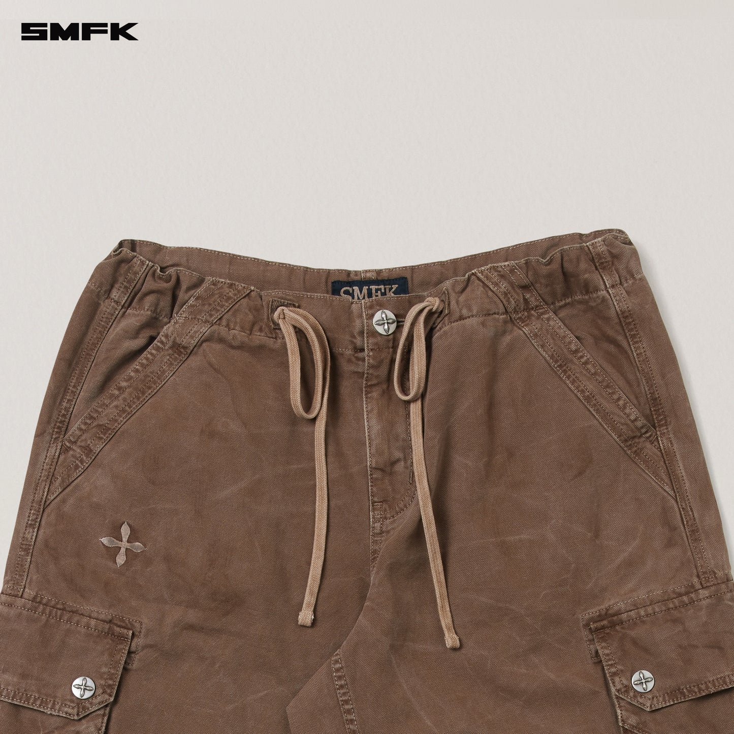 RAGE-WILD ORIGIN HANDCRAFT LOOSE PARA PANTS/GARMENT DYED/ SHADOW BROWN