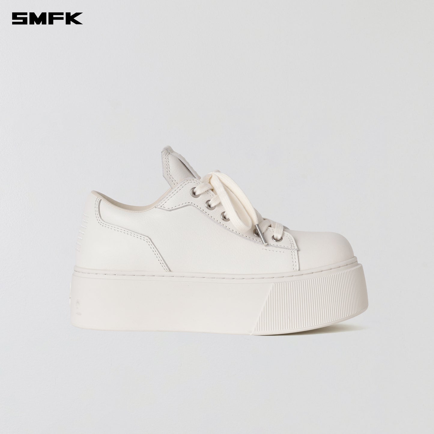 COMPASS MODE THICK LEATHER SNEAKER/COW LEATHER CLOUD WHITE