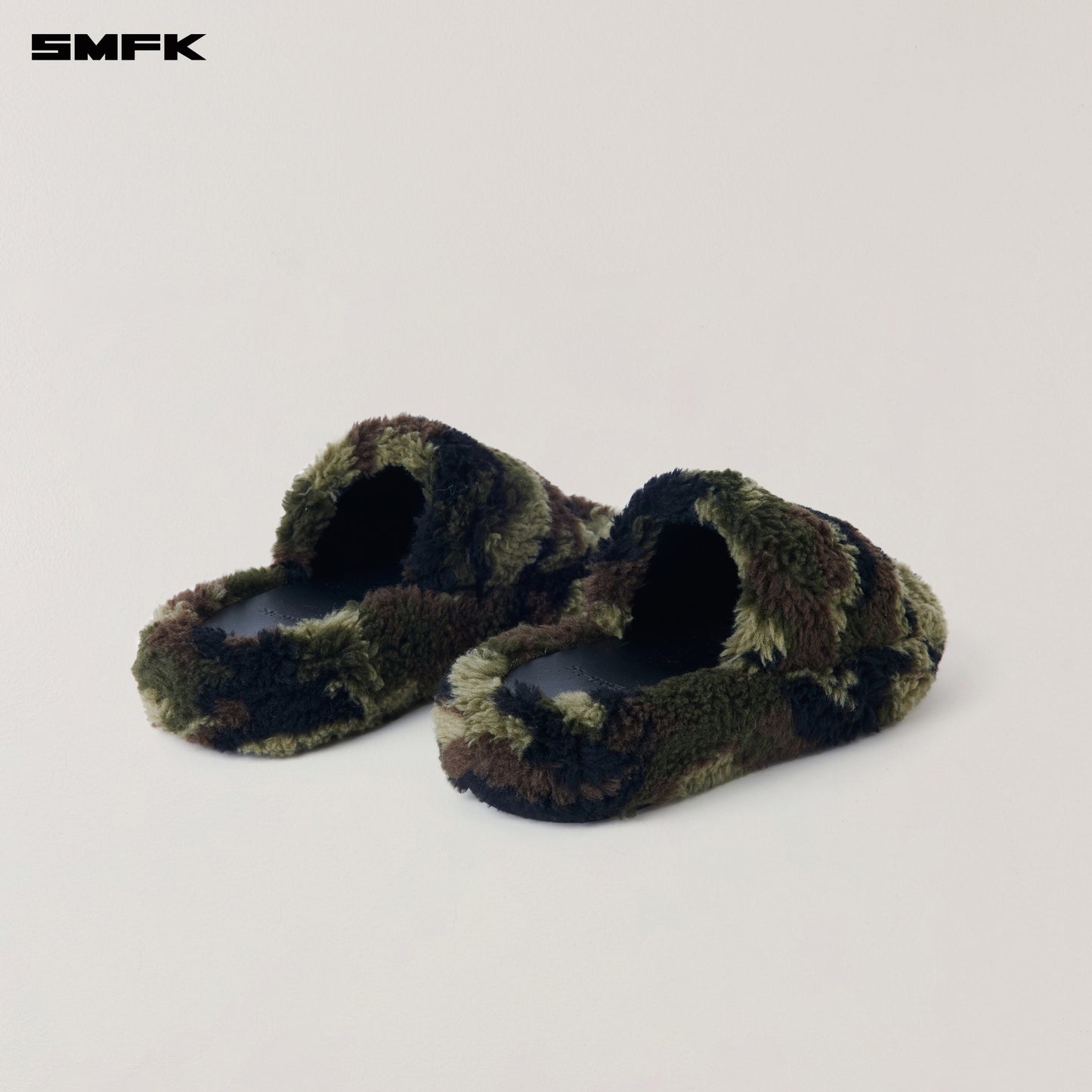 COMPASS MODE ROVE WOOL JACQUARD CAMO SLIPPER/ ARMY GREEN CAMOUFLAGE