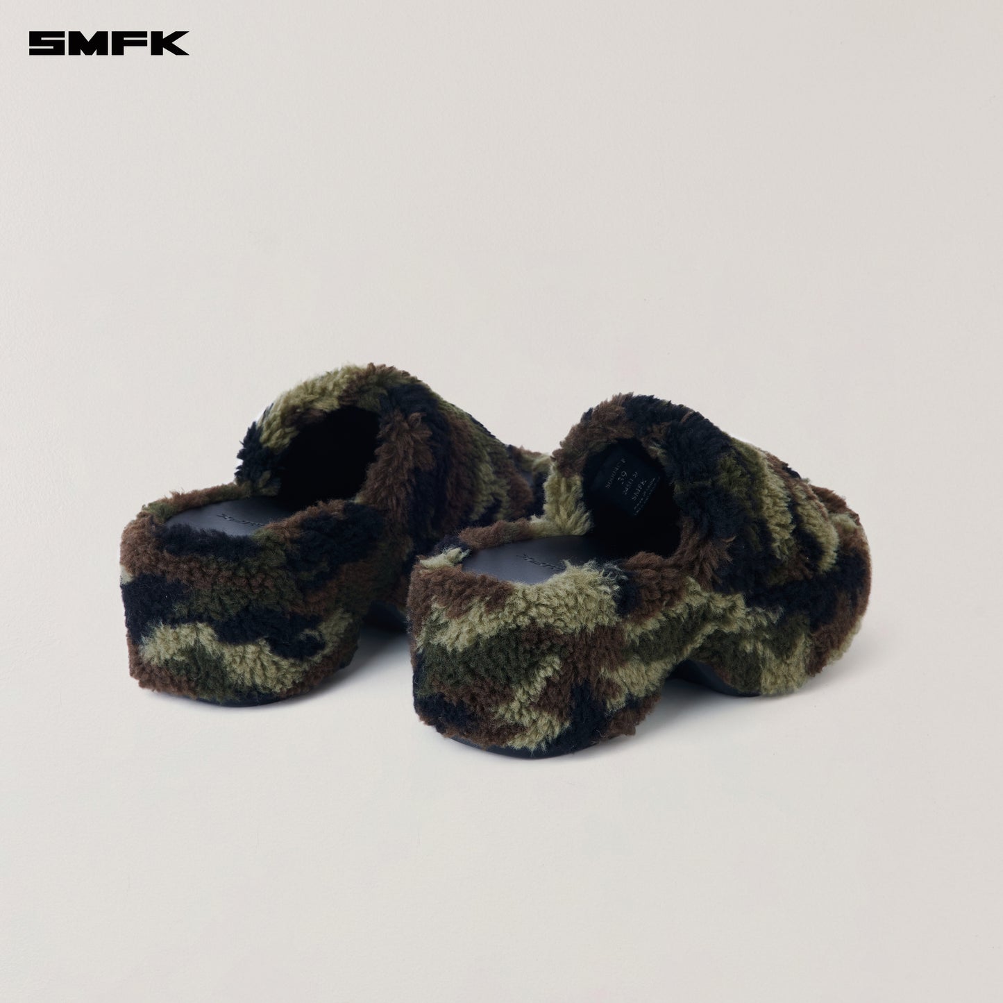 COMPASS MODE WOOL SHEARLING UNITY SLIPPER/HIGH/ ARMY GREEN CAMOUFLAGE