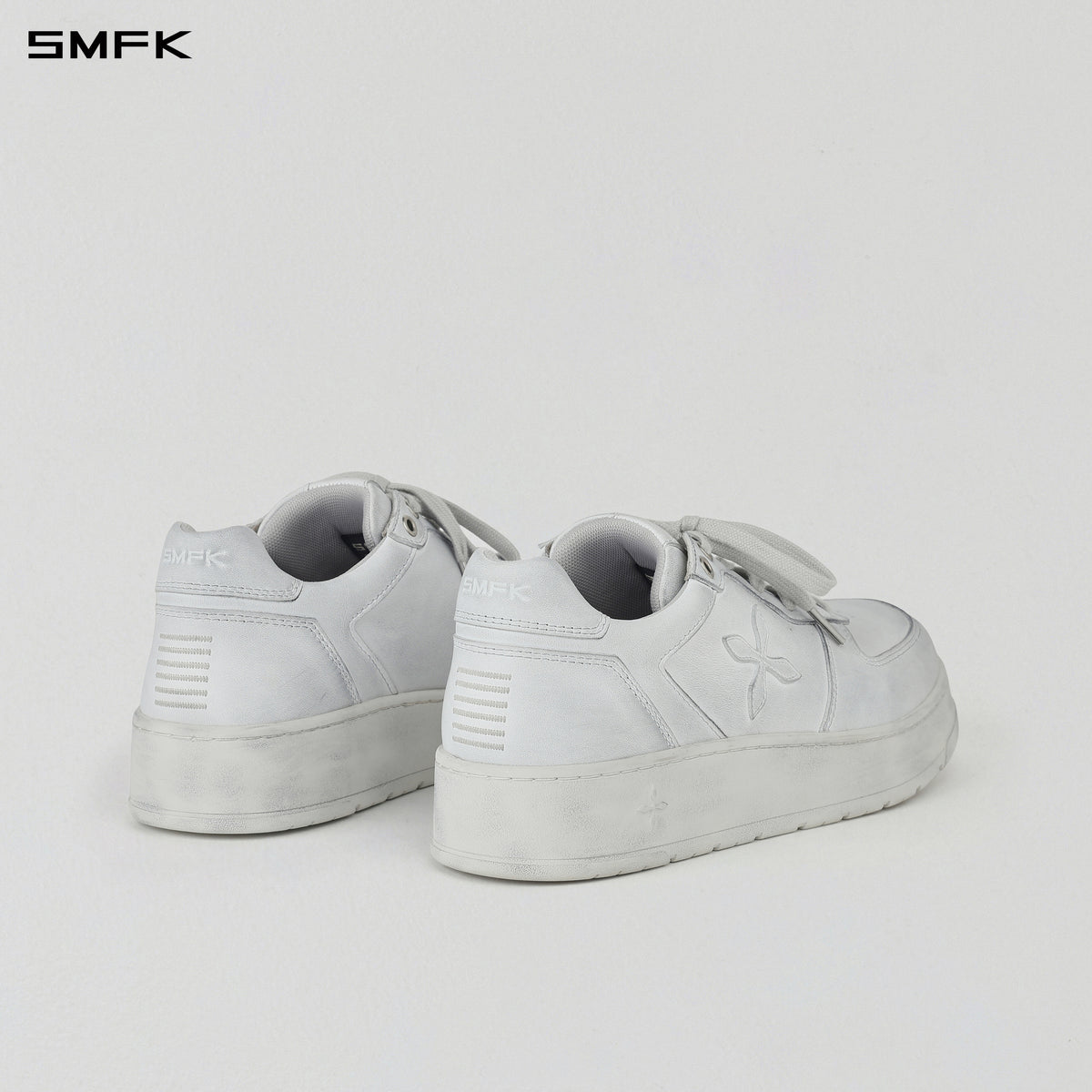 Retro Cross-Pattern Training Sneakers / Leather / Men's