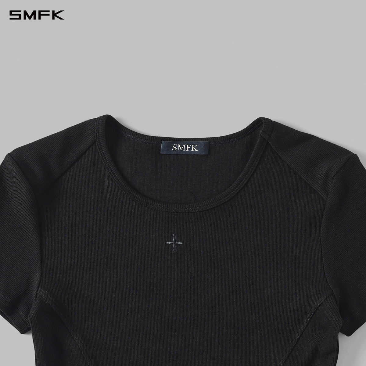 POISE SPORTS LINES TEE / COMBED COTTON+LYCRA