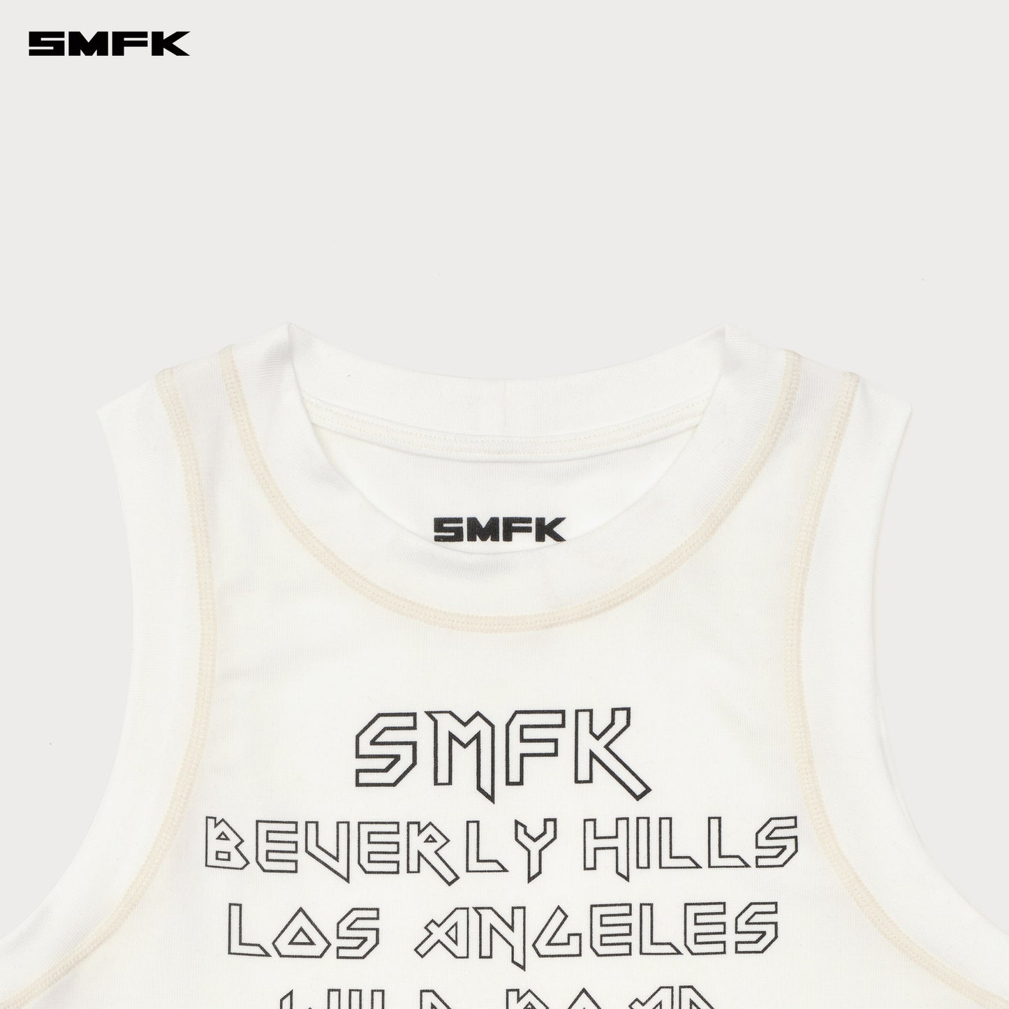 Beverly Sports Tank Top Snowy Mountain White