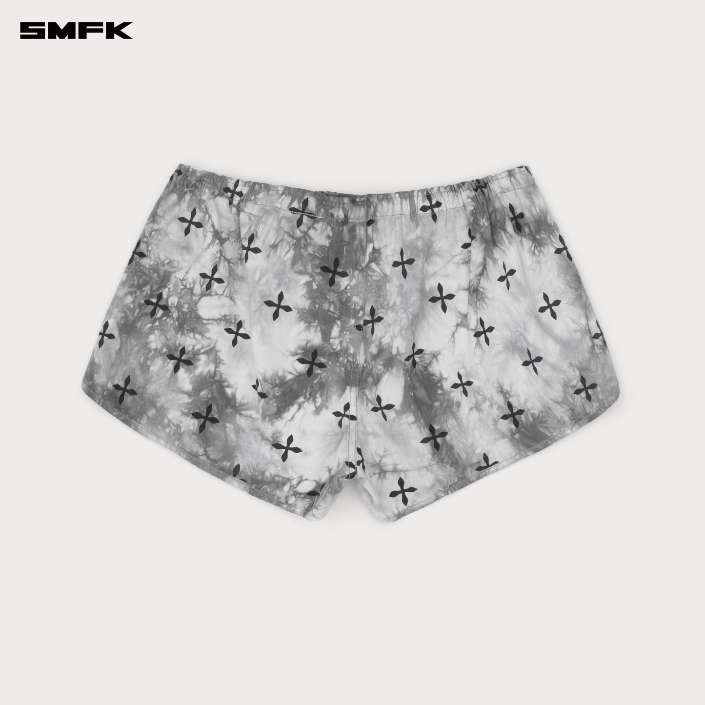 Compass Ink Garden Handmade Tie-Dye Paratrooper Shorts (Black and White Tie-Dye)