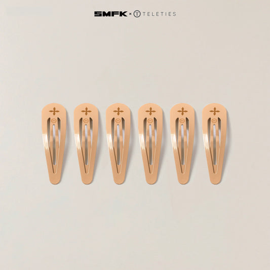 SMFK X TELETIES Snap Clips SAND COLOR