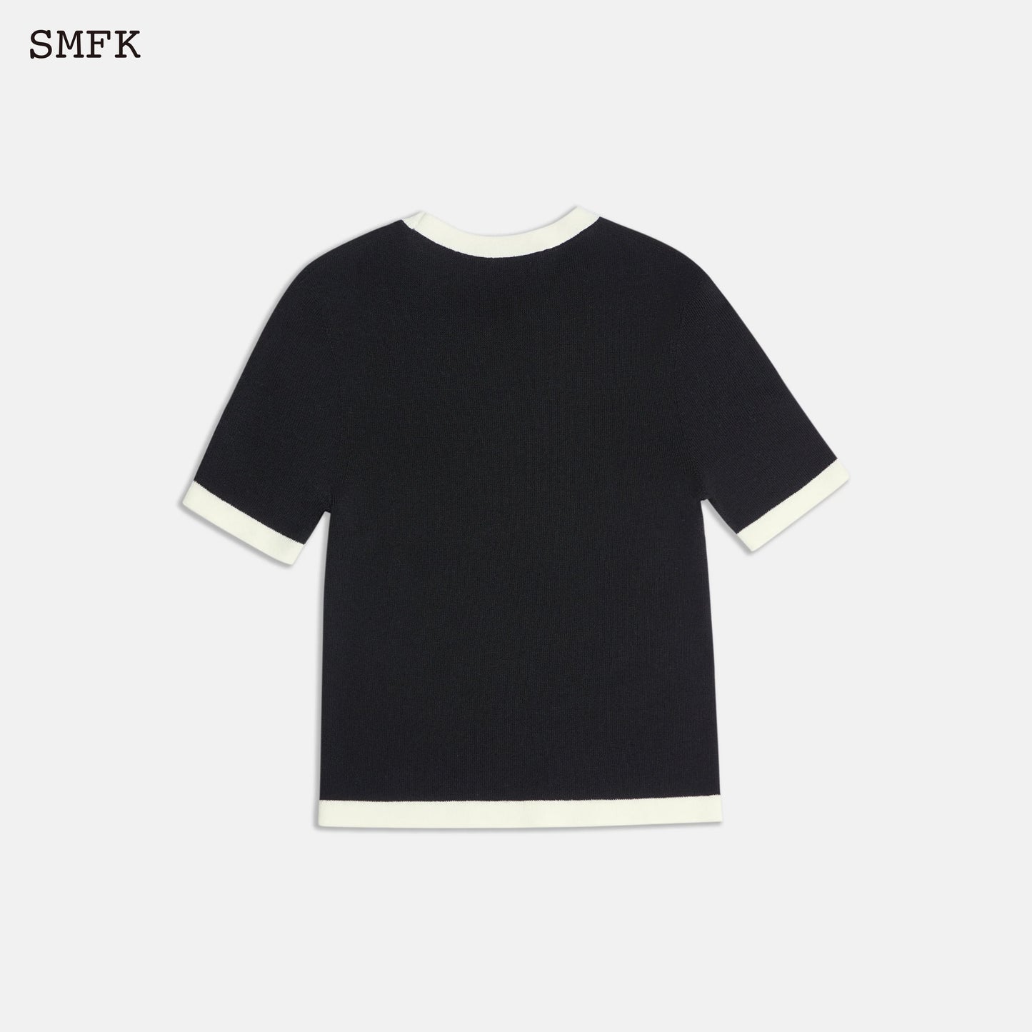 COMPASS CLASSIC WOOL KNIT TEE BLACK