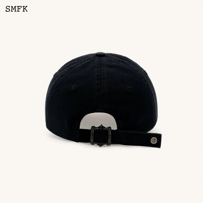 Compass Classic Cross Chain Baseball Cap In Black