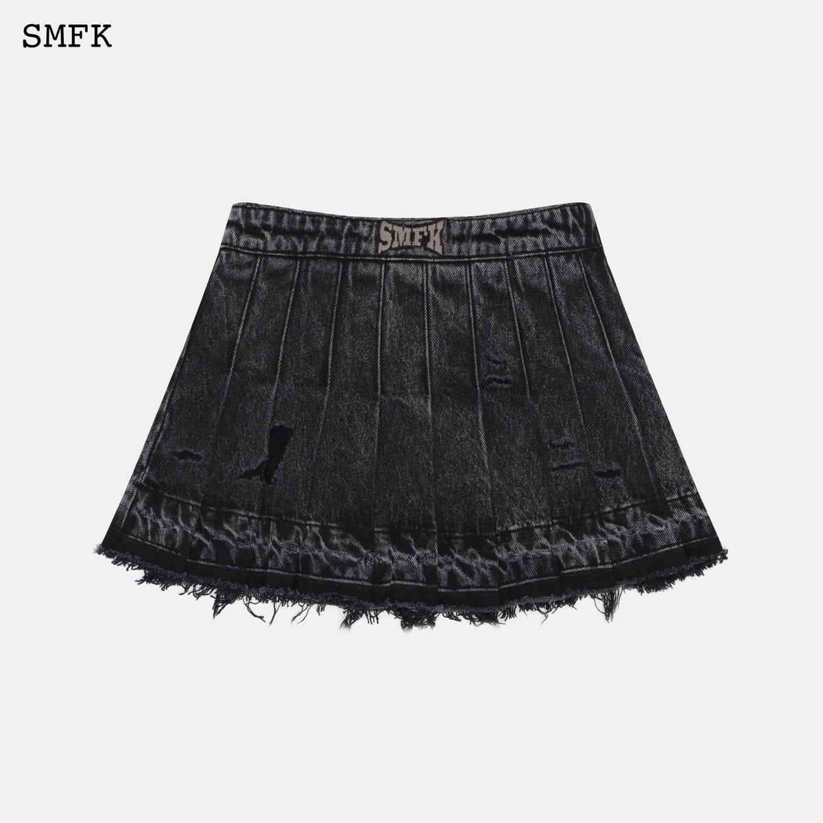Wilderness Wandering Black Pleated Short Skirt