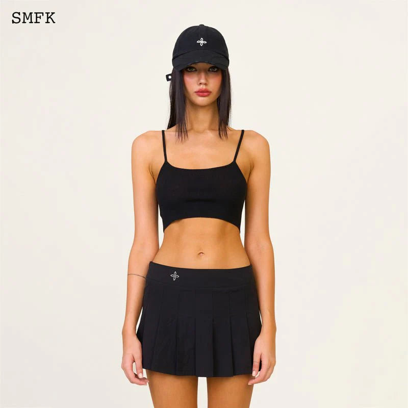 Compass Classic Cross Chain Baseball Cap In Black