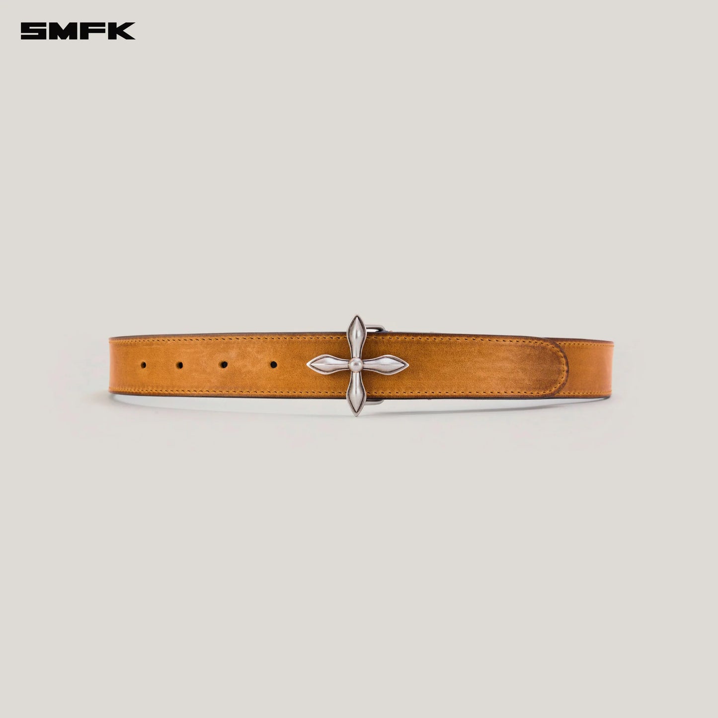 COMPASS TOTEM HANDCRAFT PATINA LEATHER BELT