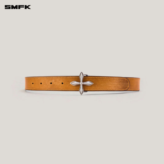 COMPASS TOTEM HANDCRAFT PATINA LEATHER BELT