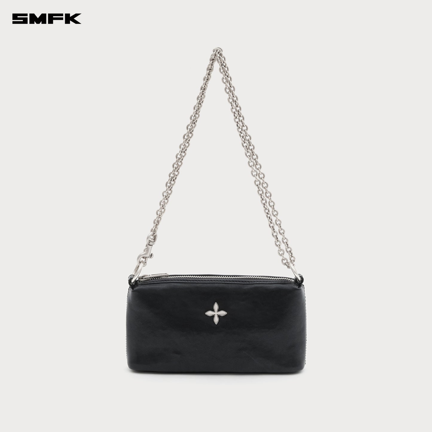 COMPASS BADGE Cross Badge Folding Chain Bag Small Wilderness Black
