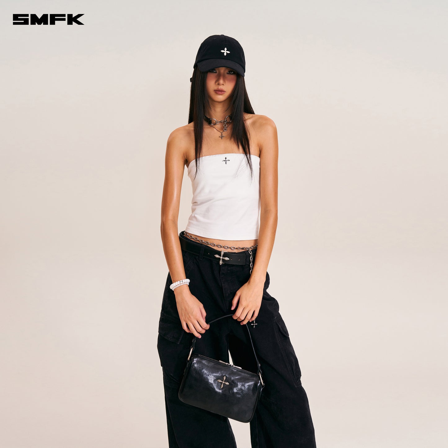 COMPASS BADGE HANDCRAFT HORSE LEATHER SHOULDER/MEDIUM/ WILD BLACK