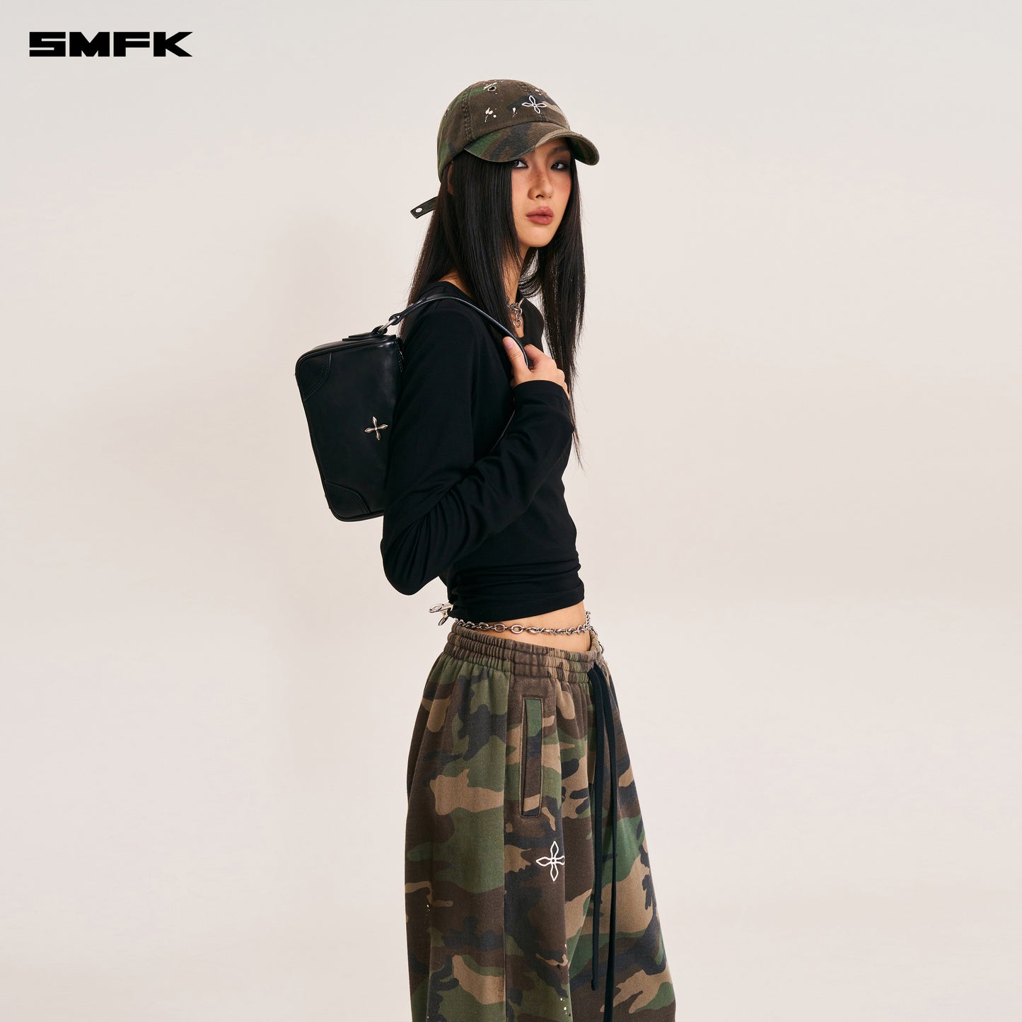 RAGE ORIGIN LEATHER SHOULDER BAG/SMALL/ WILD BLACK