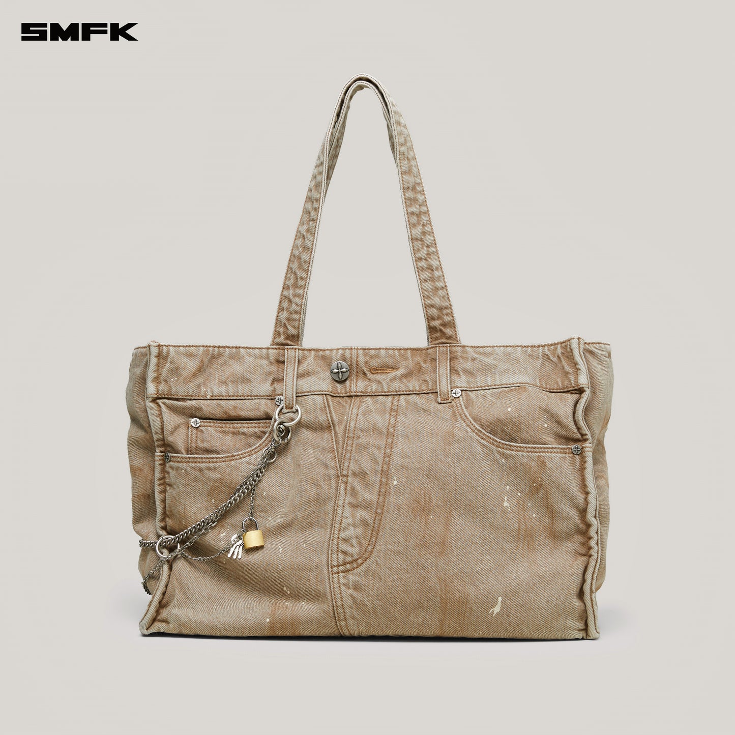 COMPASS BADGE PATINA LEATHER SHOULDER BAG MEDIUM_ WILD HORSE BROWN PATINA