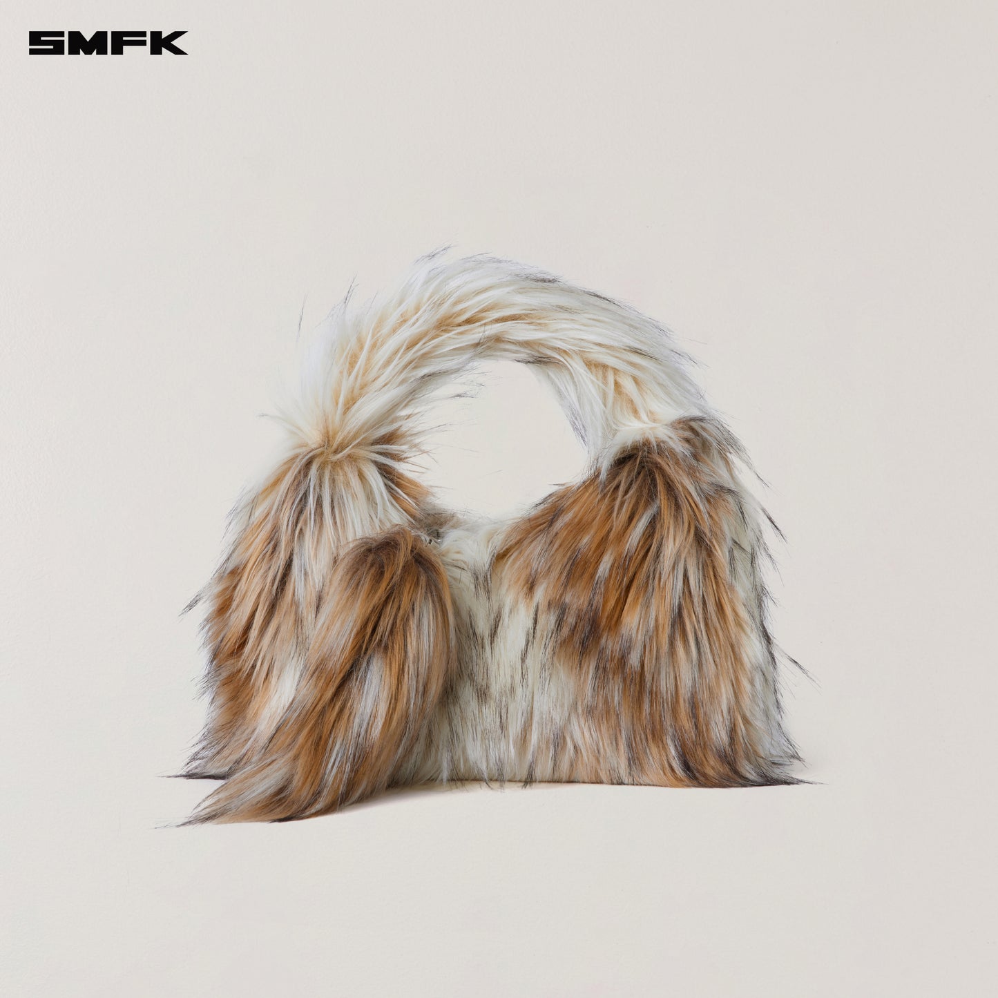 COMPASS COBBLE FURRY BAG/SMALL/ARCTIC WOLF WHITE