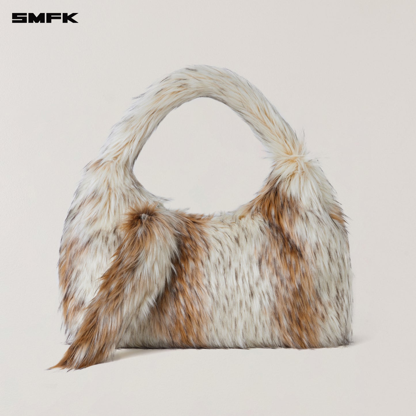 COMPASS COBBLE FURRY BAG/LARGE/ ARCTIC WOLF WHITE