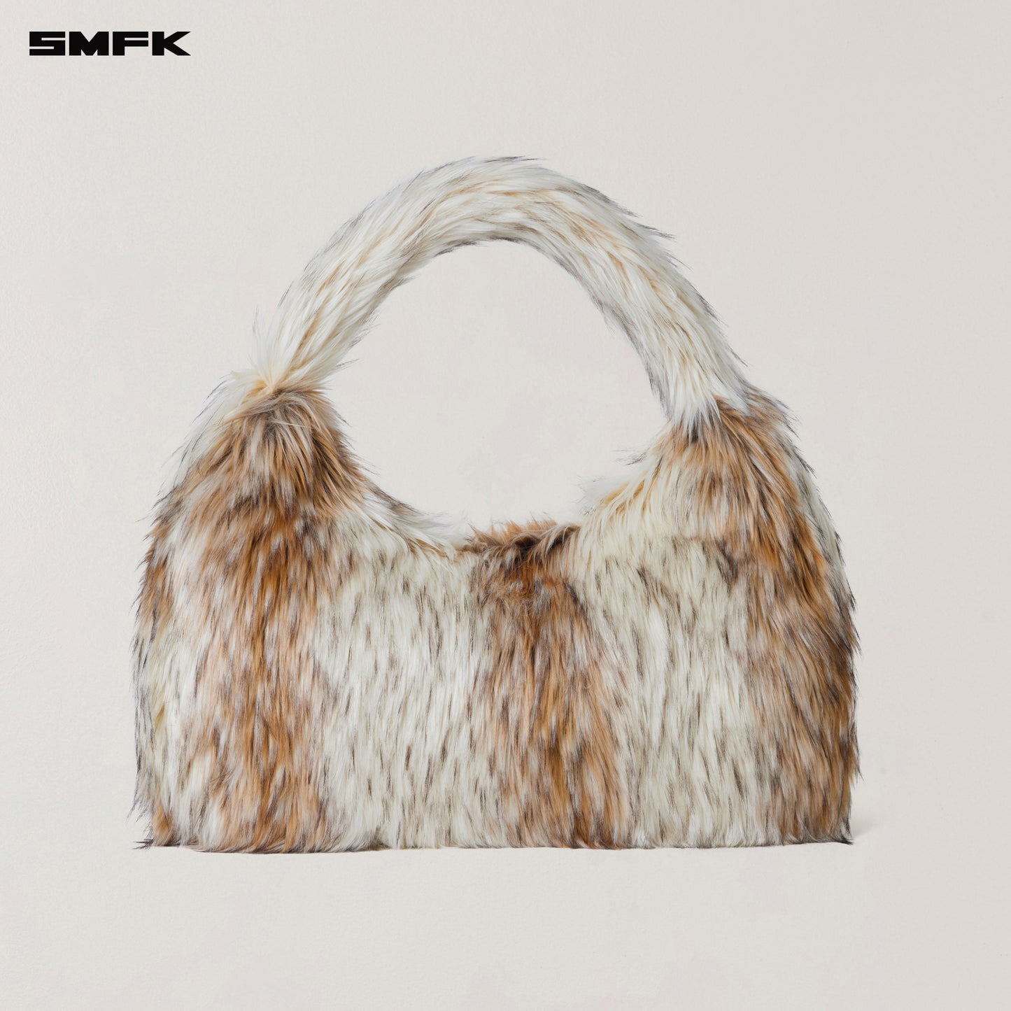 COMPASS COBBLE FURRY BAG/LARGE/ ARCTIC WOLF WHITE