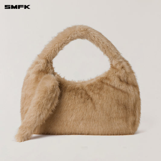 COMPASS COBBLE FURRY BAG/LARGE/ SAND