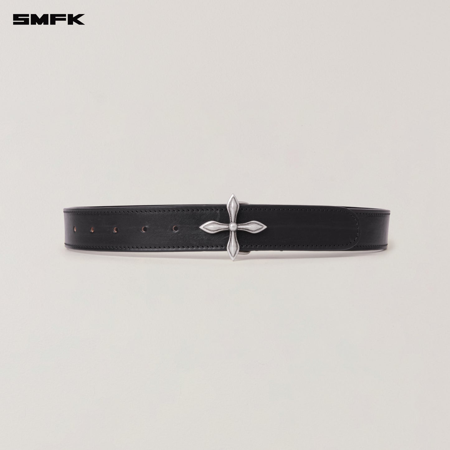 COMPASS TOTEM HANDCRAFT HORSE LEATHER BELT/ WILD BLACK