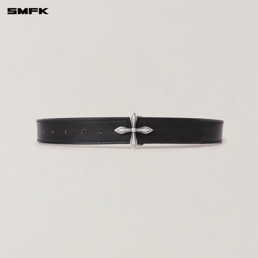 COMPASS TOTEM HANDCRAFT HORSE LEATHER BELT/ WILD BLACK