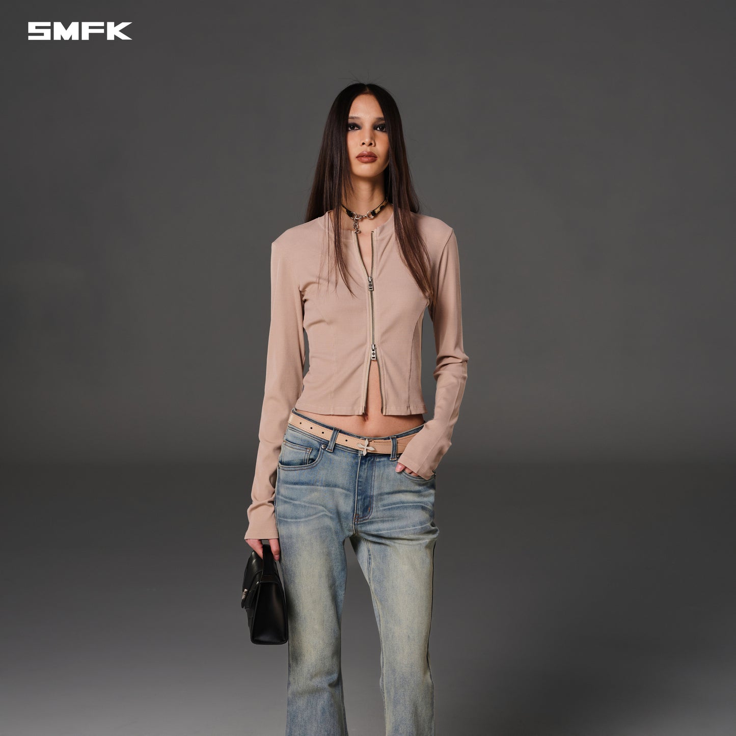 MIRAGE MIRROR LEATHER BELT/THIN-FRESH SKIN