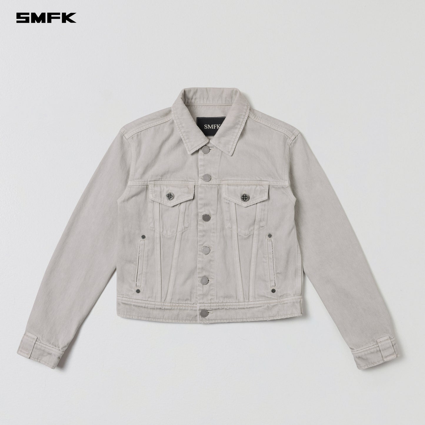 VINTAGE VANISH SLIM DENIM JACKET/GARMENT DYE-VANISH WHITE